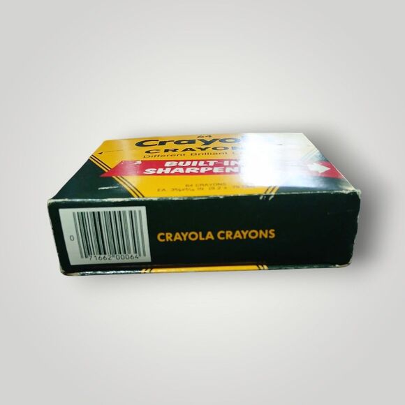 Crayola Crayons 64 Box W/Sharpener Unopened New Condition 1970s Vintage - Picture 5 of 6